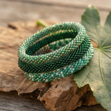Bracelet népalais Trio Plénitude verte