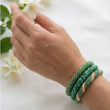 Bracelet népalais Trio Cœur ouvert