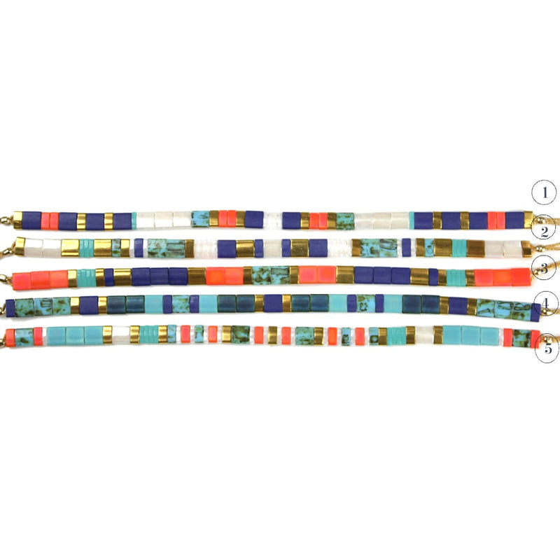 Bracelet Perles Tila coloris aléatoire