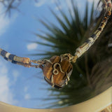 Pendentif astro oeil de tigre en 20x20mm