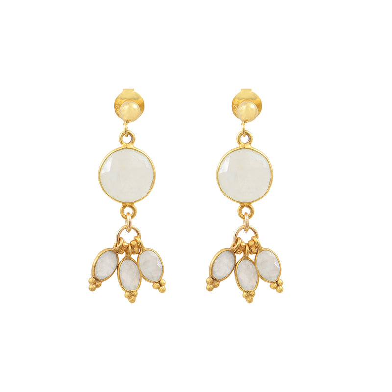 Pondicherry-moonstone earrings